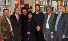 En la imagen, Angel Agrela con Maurilio de Miguel, Angel Petisme, Clara AECID,  Jasim Alubudi, entre otros...